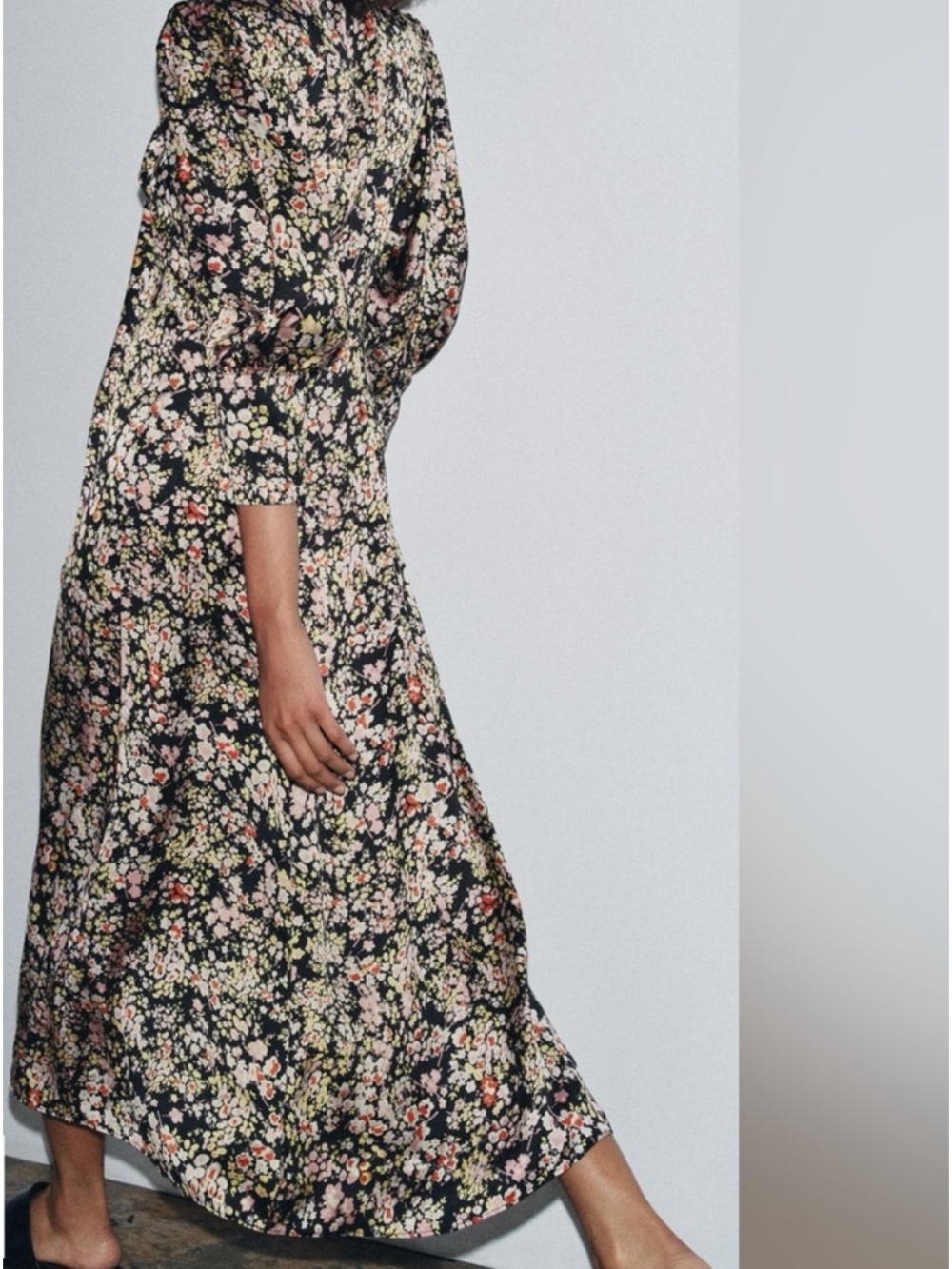 Zara floral silky dress - Picture 2 of 7